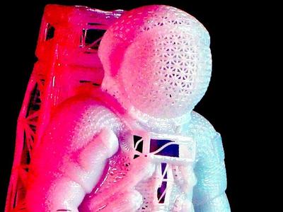 Wireframe Apollo Astronaut Support Free Remix