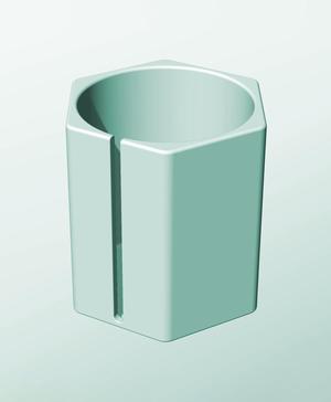 CH162-200-S Modular Stacking slotted container for home decor