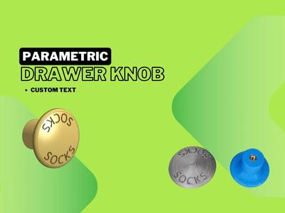 Custom Drawer Knob - Editable Text   