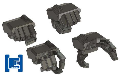 100 ROBOT MANIPULATOR GUNDAM HAND SQUARE TYPE FINGER