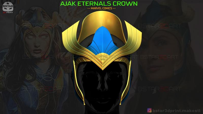 AJAK Crown -  Salma Hayek Helmet - Eternals Marvel Movie 2021