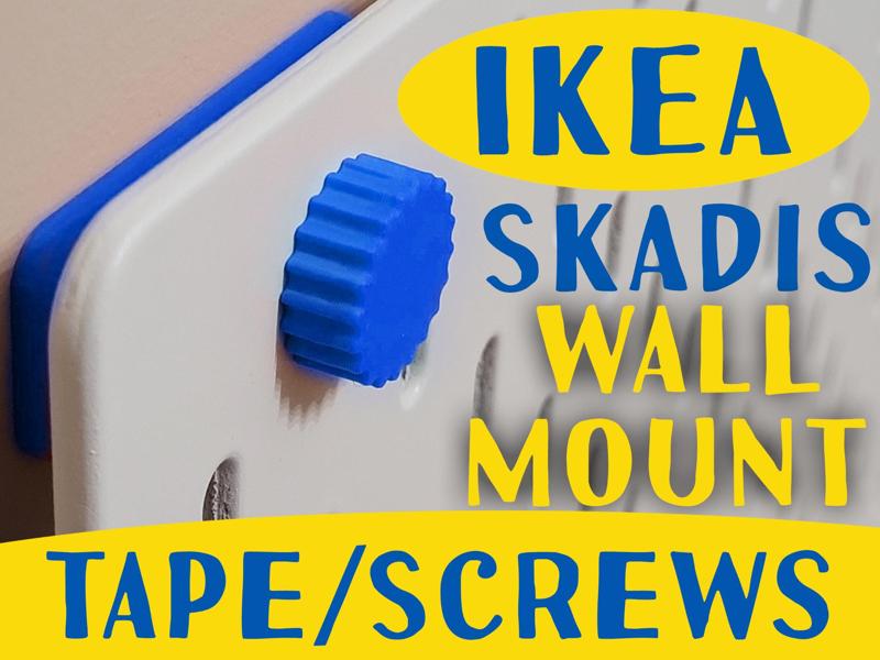 IKEA Skadis wall mount (tape/scres)