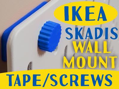 IKEA Skadis wall mount (tape/scres)