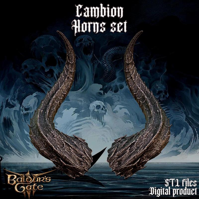 Fantasy Cambion Horns Set Baldurs Gate 3