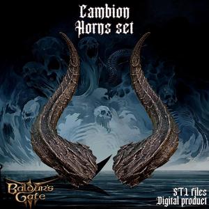 Fantasy Cambion Horns Set Baldurs Gate 3