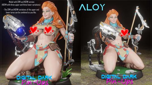 Aloy Horizon Zero Dawn with NSFW version and Miniatures