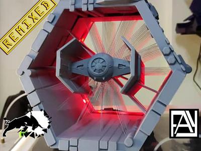 Suspended Tie Fighter V2 LED strips