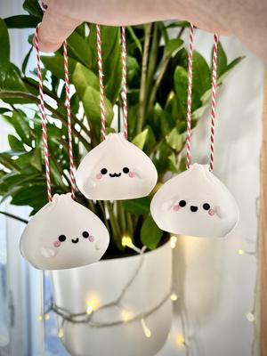 5 Kawaii Dumplings - Christmas Tree Ornaments