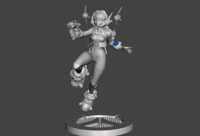 JUNO -OVERWATCH 2 - EXTREME DETAILED STL FOR 3D PRINTING