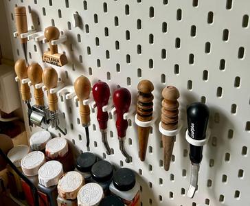 Tool holders for leathercraft tools for IKEA Skadis   
