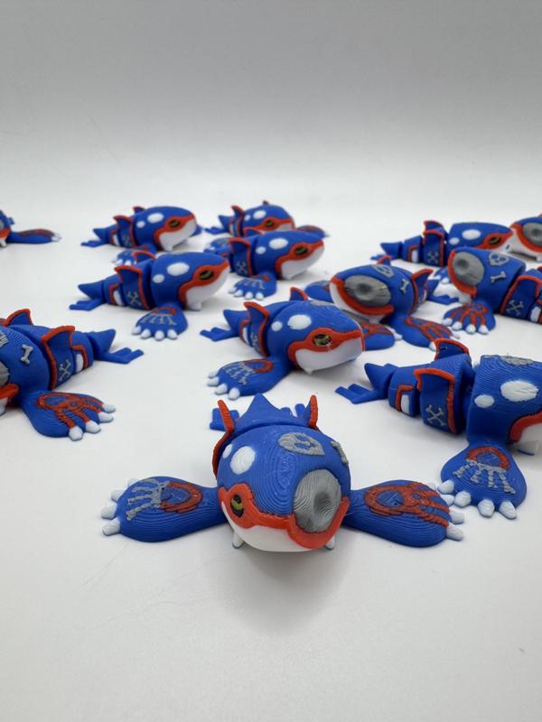 Halloween Articulated Kyogre Pokemon (No support - 3MF included)