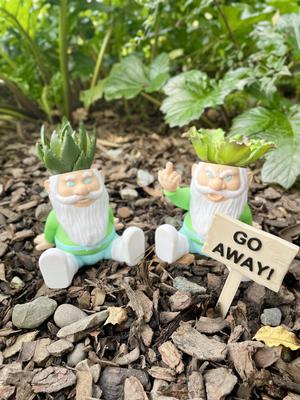 SET OF GARDEN GNOMES (RUDE AND NICE) - EASY PRINT - COLOR PRINT