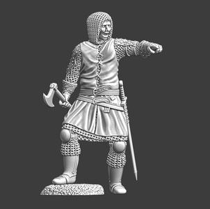 Medieval soldier pointing