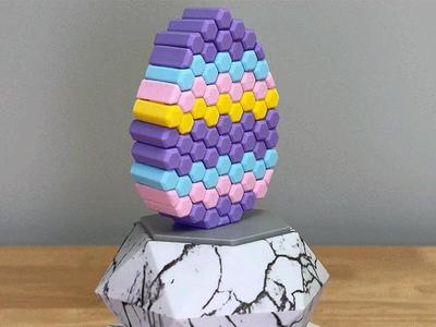 Easter Egg Hex Fidget (Print-in-Place Sliding Fun)