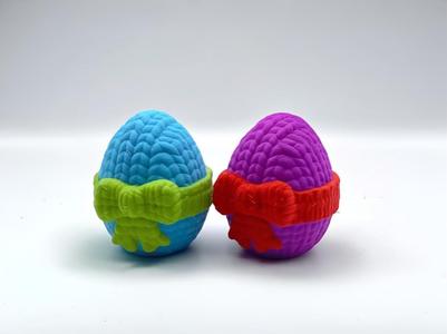 Knitted Easter Eggs with a Bow