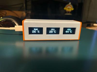 Case for 3 OLED SSD1306 displays and ESP32 chip