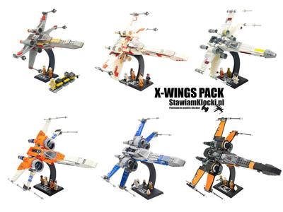 Display Stand for LEGO Star Wars X-Wing Pack 75301 / 75273 / 75218 / 75149/ 75102 / 9493 / 7142 / 7140 / 6212 / 4502   