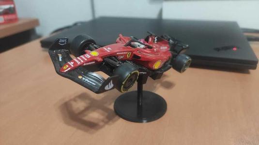 Stand and driver for Ferrari F1 Car sold by Shell Argentina (or similar)