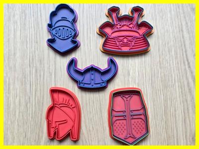 Warrior Helmet Pack Playdoh Stamp Cookie Cutter