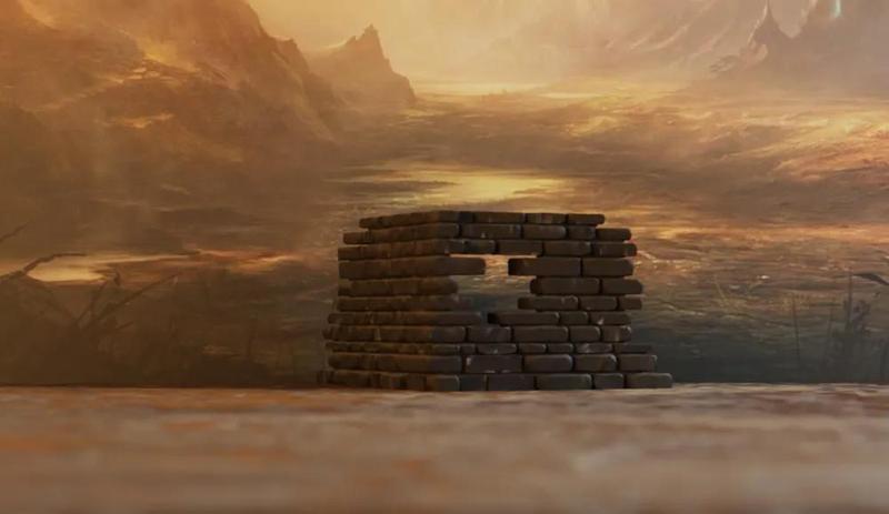 Ruined corner wall #2 - wargaming terrain