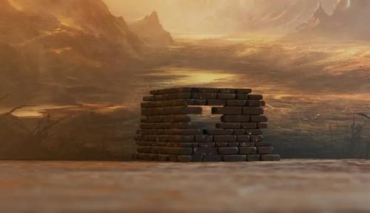 Ruined corner wall #2 - wargaming terrain