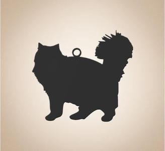 Fluffy cat keyring