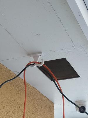 Soffit Mounted Extension Cord Hooks