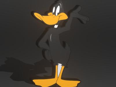 Daffy Duck Logo Light Box Toon Attitude LitUp RGB 