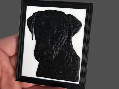 Labrador Relief Sculpture Back Wihte