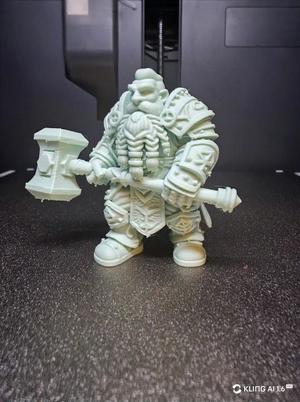 Stout Dwarf Warrior with Battle Hammer