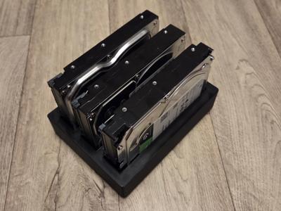Gridfinity 4x3 Storage Rack – 3x 3.5" SSDs