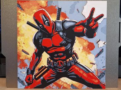 Deadpool explosion - Hueforge - 4 colour