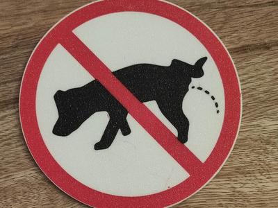 No Dogs Pooping Sign
