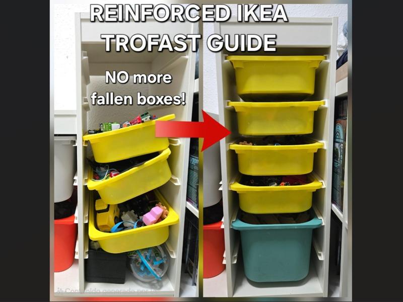 Ikea Trofast Support Guide "No more fallen boxes!"