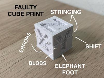 Faulty Test Cube XYZ Calibration