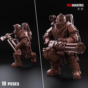 Solar Guard - Squad with Power Axes and Rotor Cannons - Imperial Force