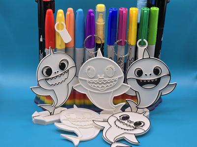 Baby Shark Family Coloring