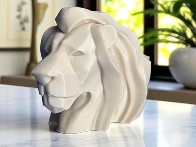 King of the Jungle - Lion's Head Sculpture