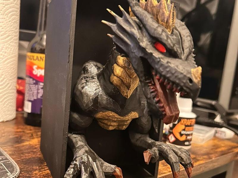 Dragon Bookend 3D 