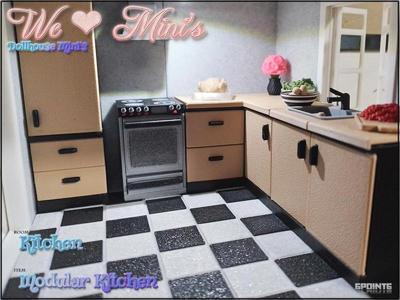 Dollhouse - Modular Kitchen 1:18 1:12