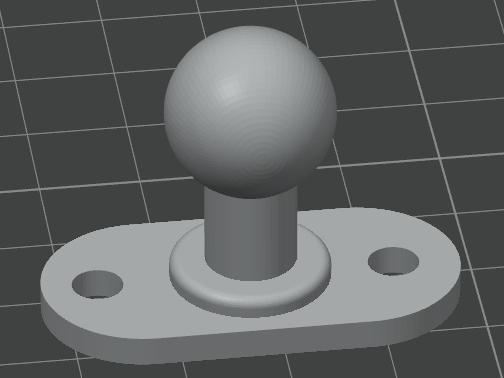 Ball mount for cellphone holder - dash mount