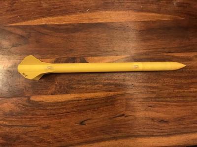 Model Rocket Jabaketa 2 Ultima, printed nearly completely in vase mode, no support, with a case