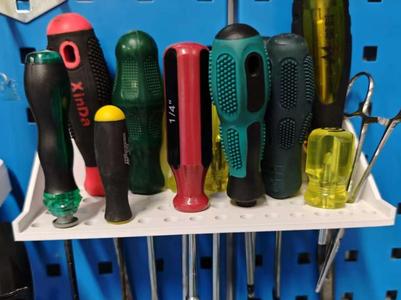 Multi-Row Screwdriver Rack - Square Pegboard