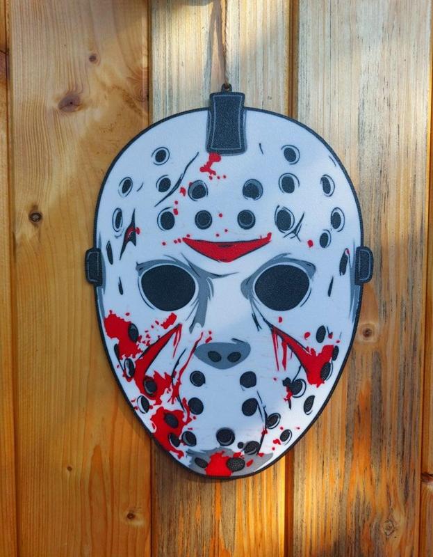 Halloween scary Jason's mask window decoration