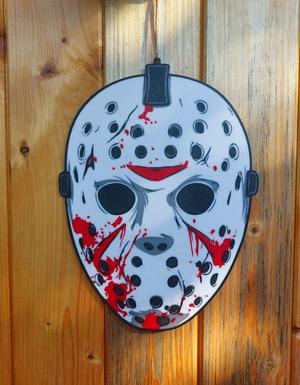 Halloween scary Jason's mask window decoration