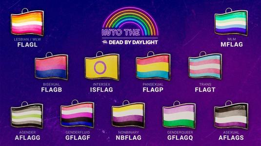 wearable Dead by Daylight Pride Flag Charm