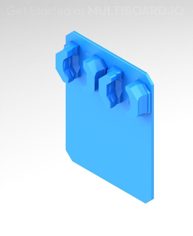 6.25 mm - Horizontal Dual Snaps (DS Part A) - Small Command Strip Mount