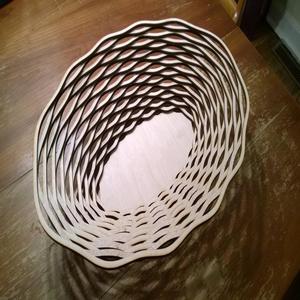 Laser cut oval bowl