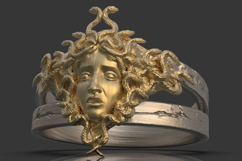 Gorgon Head Ring