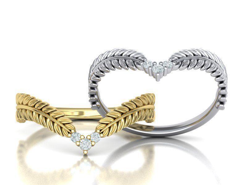 Chevron ring  Nature band design
